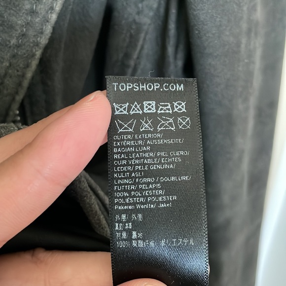 Topshop leather Moto Jacket - Picture 9 of 9